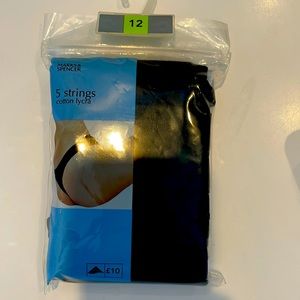 Marks & Spencer‘s package of five cotton Lycra thongs
